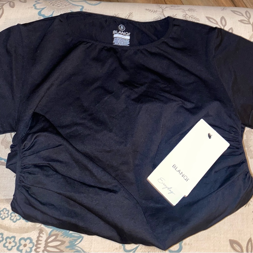 NWT BLANQI EVERYDAY BLACK CAP SLEEVE MIDI MATERNITY DRESS💕🖤💖 SIZE SMALL - Picture 5 of 10